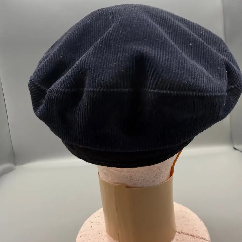 Vintage Aegean Greek Fisherman’s Cap Braided Hat Dark Blue Cotton 7 5/8 Greece